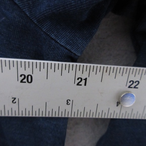 J Jill Pure Jill Indigo Dress Medium Blue Hood Coastal Comfort Beachy Pockets - Picture 7 of 9